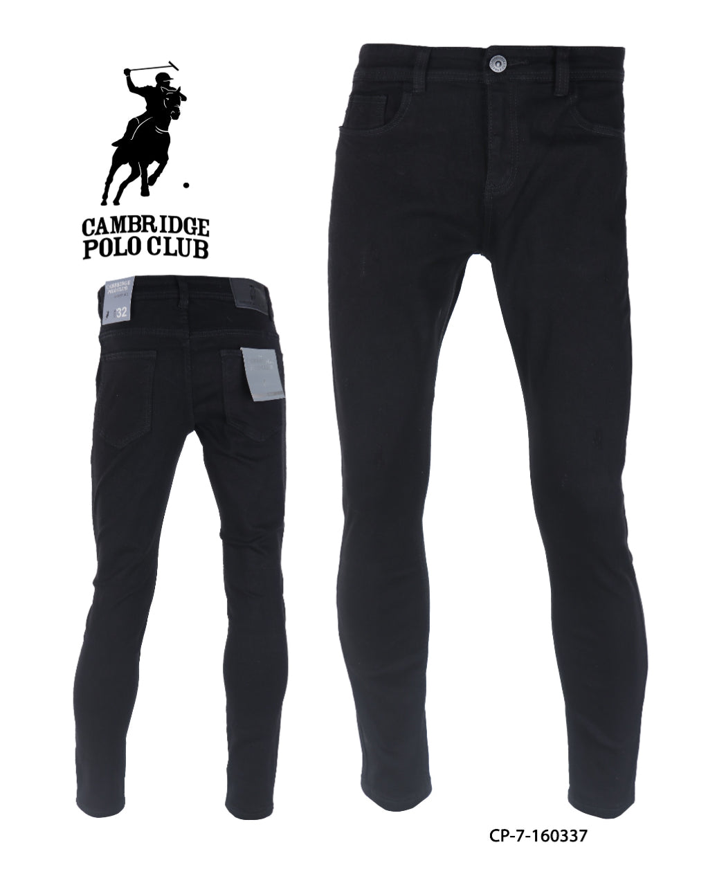 Jean Negro Polo de caballero 0337