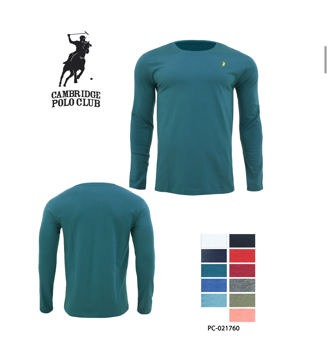 Franela Polo de caballero M/L 1760