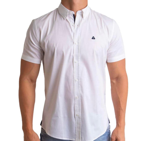 CAMISA UNICOLOR DE CABALLERO M/C 8045