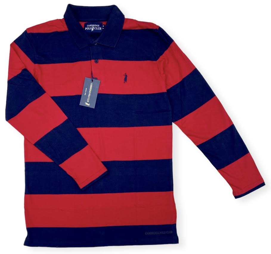 CHEMIS POLO DE RAYA GRUESA M/L